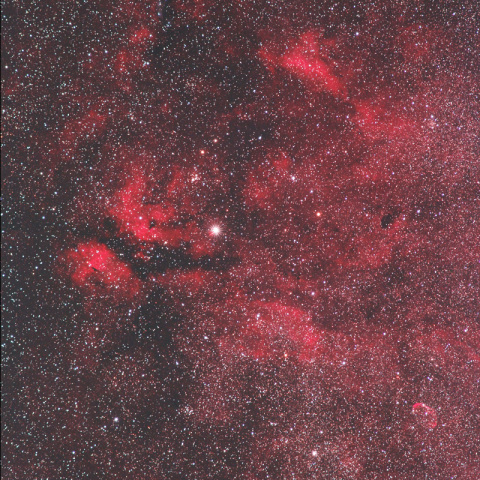 180mmによるサドル周辺の散光星雲群