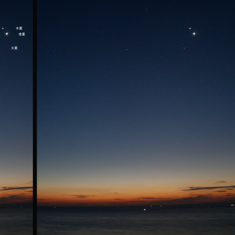 富山湾に懸かる四惑星