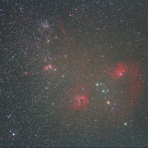 No.3/9 勾玉星雲とM36, M38