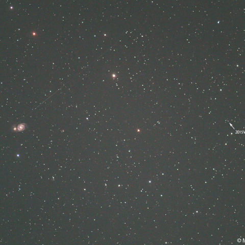 ジョンソン彗星とM51の接近