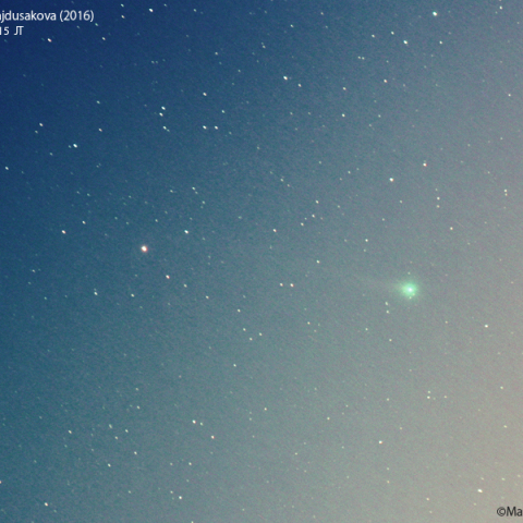 1月13日夕刻の本田・ムルコス・パイドゥシャーコヴァー彗星