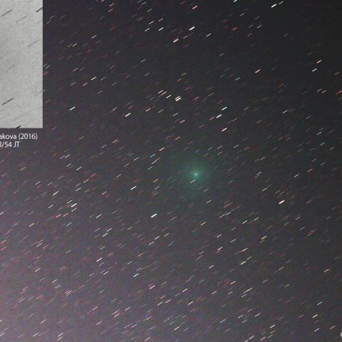 ２月４日明方の本田・ムルコス・パイドゥシャーコヴァー彗星