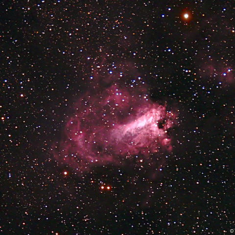 300mmLRGB合成によるM17