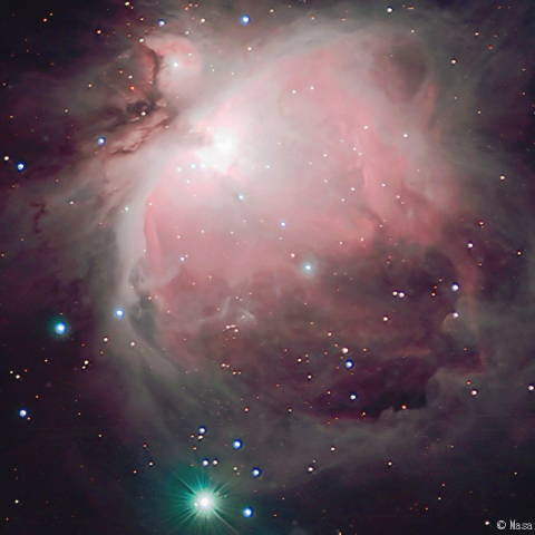 300mmLRGB合成によるオリオン座大星雲