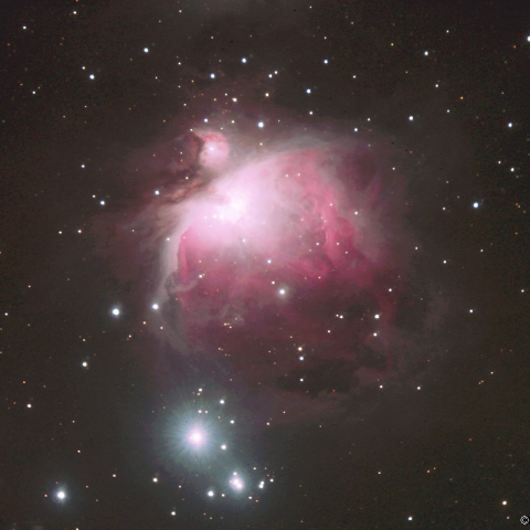 ミラーレンズによるオリオン座大星雲