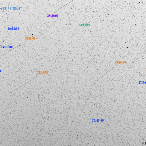 ふたご座流星群のタイムスタンプ