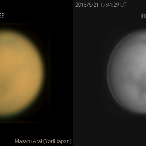 近赤外とRGBによる火星：2018/06/22