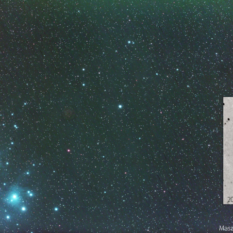スバルに接近したスイフト-ゲーレルス彗星