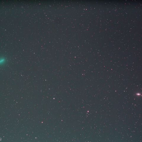 岩本彗星とソンブレロ星雲