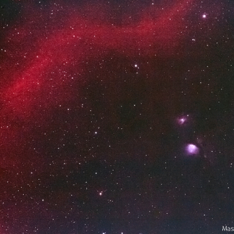 M78星雲と散開星団NGC2112