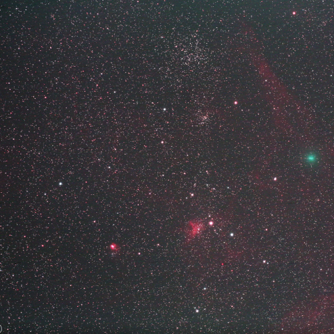 M36・M38と岩本彗星