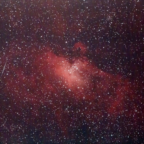 +CONTAX MUTER 2Xによるわし星雲と流星