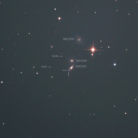 NGC5353に出現した 超新星SN2019ein
