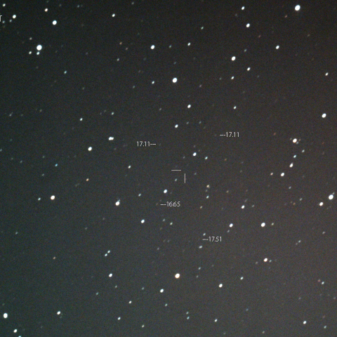 ラッセル第3彗星(91P)の予報位置：2020/01/20