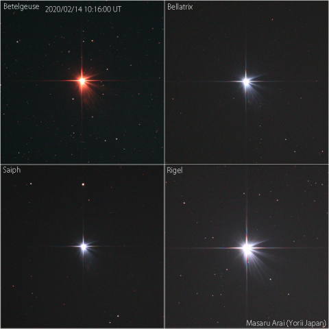 ベテルギウスの減光：2020/02/14
