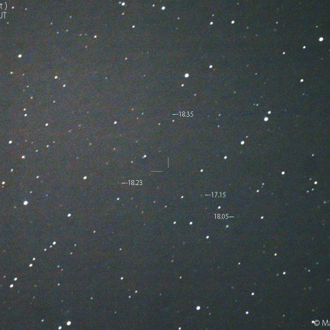 マクノート彗星 (P/2005L1)の予報位置 :20200224