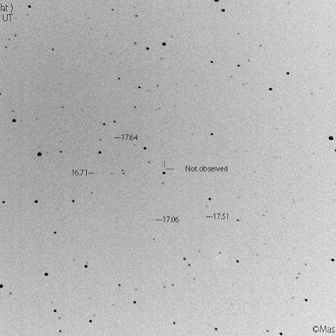 マクノート彗星 (P/2005L1)の予報位置 :2020/05/14