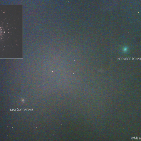 ネオワイズ彗星とM53：2020/08/06