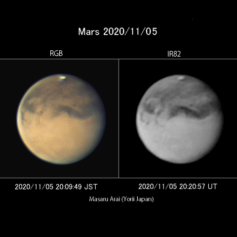 火星（可視光）：2020/11/05