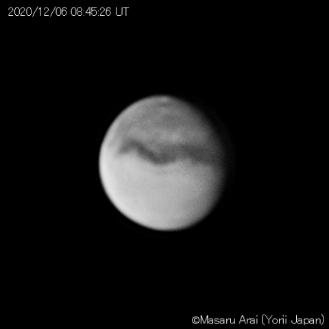 火星に黄雲発生(IR82)：2020/12/06