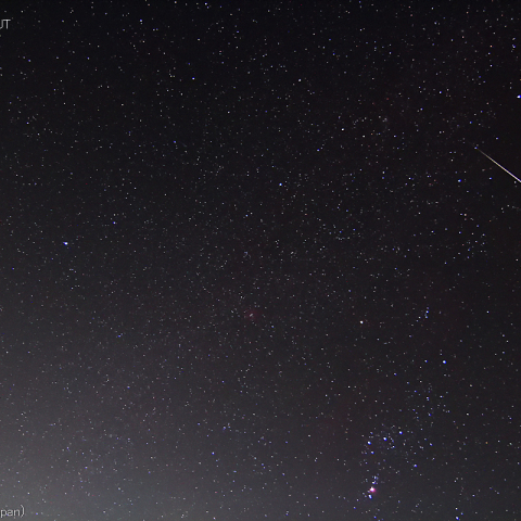 ふたご座流星と冬の星座：2020/12/14