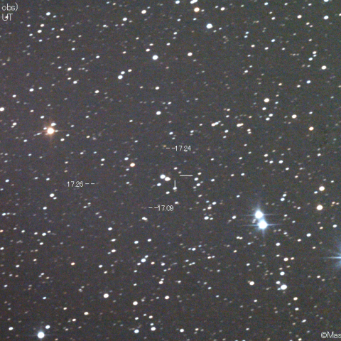 ミュラー第5彗星の予報位置：2021/01/04