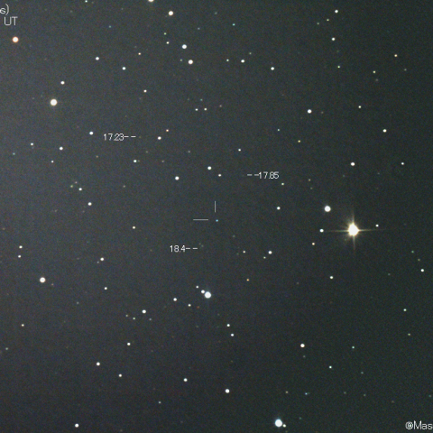 ホイップル彗星の予報位置：2021/01/04