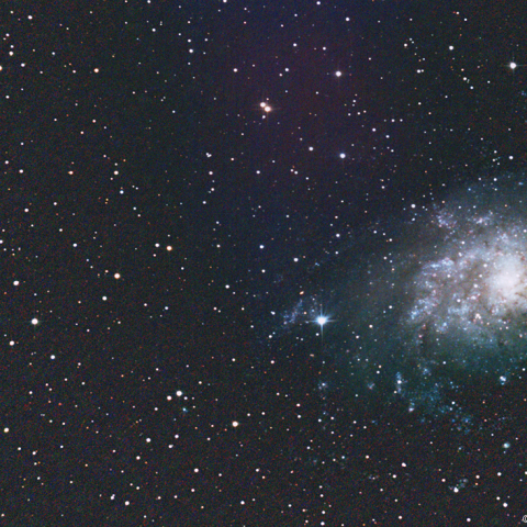 M33に接近したラッセル-リニア彗星：2021/01/09