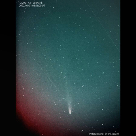 夕空のレナード彗星 ：2022/01/01