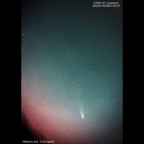 夕空のレナード彗星 ：2022/01/02