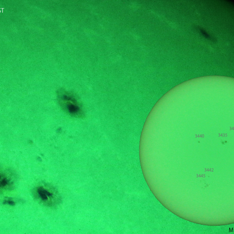 昨日の活動領域 3433 ,3443：2023/09/24