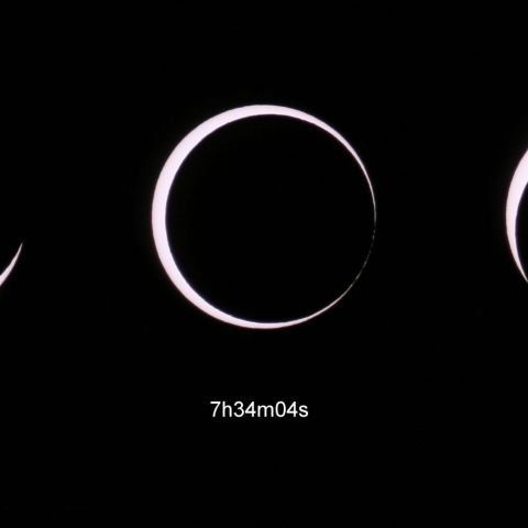 北限界線上での金環日食