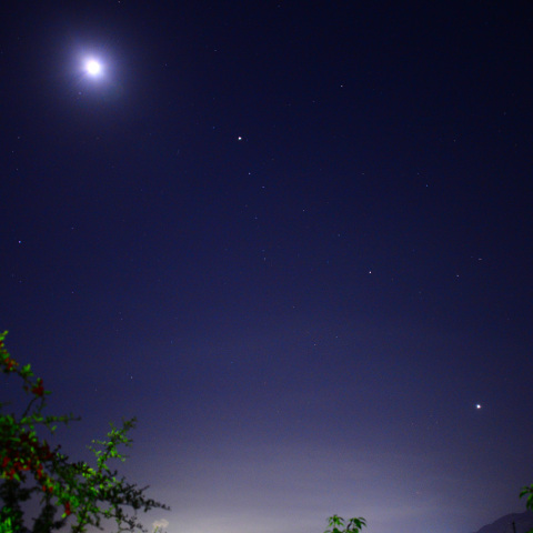 「整列 ! 」/ 木星・土星・金星 + 月