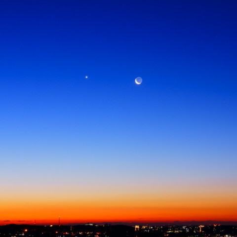 月と金星の接近