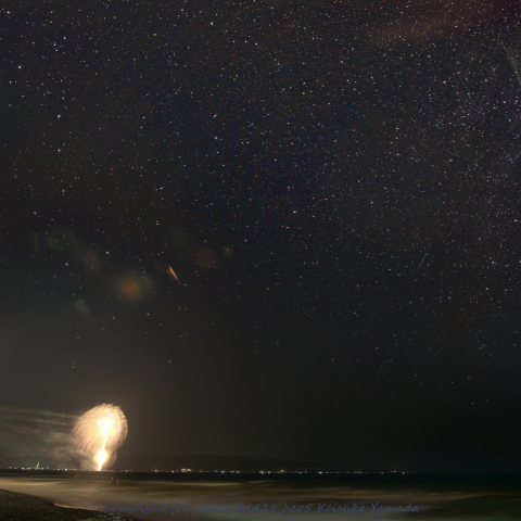 ひみまつり花火・星景