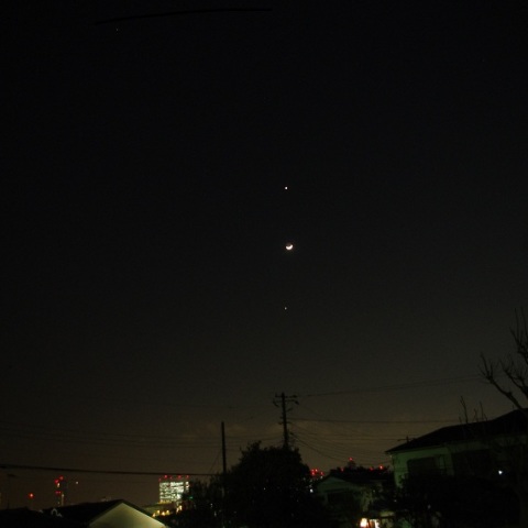 幕張の金星-月-木星
