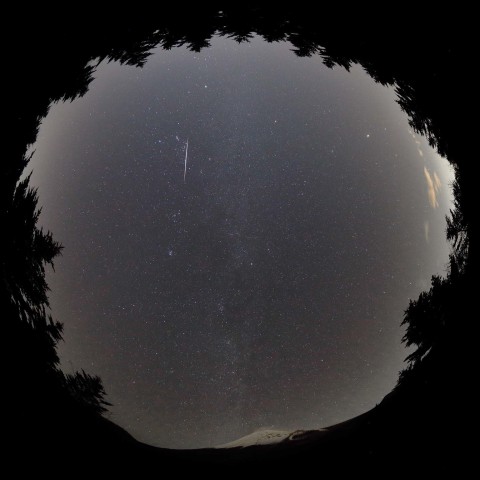 オリオンを貫く、ふたご座流星