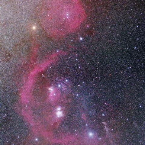 オリオン座のバーナードループと分子雲