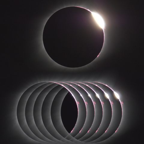 皆既直後のダイヤモンドリング