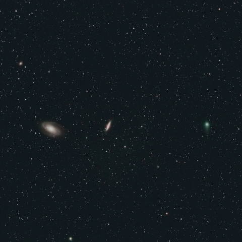 M81, M82, パンスターズ彗星