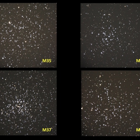 冬の散開星団4つ