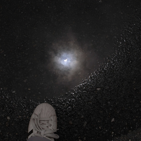 水たまりの日食