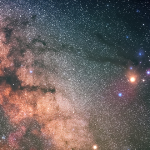 天の川とカラフルタウン