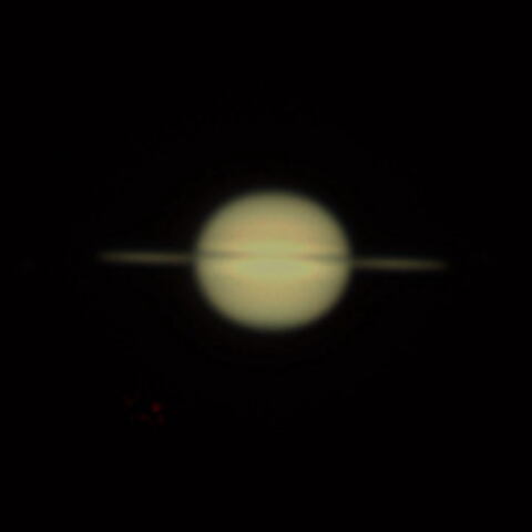 輪が見えなくなる土星