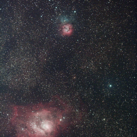 干潟星雲と三裂星雲