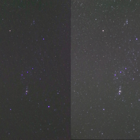 手持ち撮影によるオリオン座