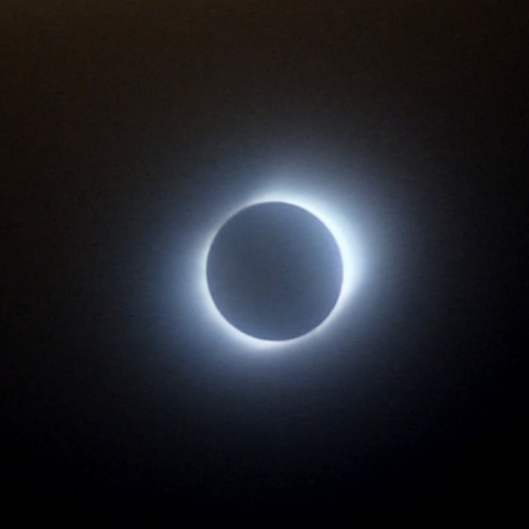 飛行機から見た皆既日食