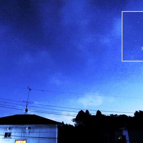 火星・土星・アンタレス集合の形が三角形から縦列に変わった