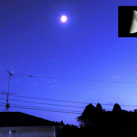 月が火星・土星・アンタレスの集合に接近