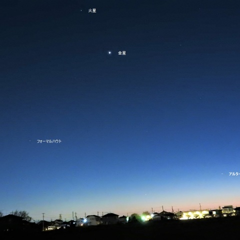 天体観察-1（金星が東方最大離角）
